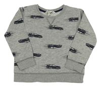 Šedá mikina s auty H&M