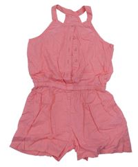 Růžový kraťasový overal George