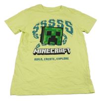 Limetkové tričko s potiskem - Minecraft