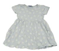 Světlešedé bavlněné květované šaty Lupilu