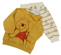 Nové - Okrová mikina s Púem + pruhované tepláky Disney