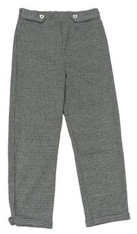 Čeno-bílé vzorované teplákové kalhoty Primark