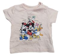 Světlerůžové tričko s Mickeym Disney + Primark 