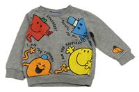 Šedá melírovaná mikina Mr. Men