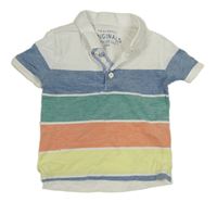 Barevné pruhované polo tričko M&S