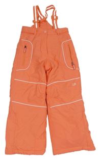 Oranžové šusťákové oteplovačky s odepínacími kšandami Orchestra