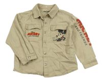 Béžová riflová košile s Mickeym Disney