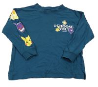 Petrolejové triko s Pokémony Zara