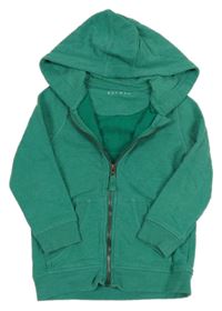Zelená propínací mikina s kapucí Nutmeg 