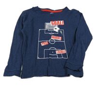 Tmavomodré triko s hřištěm John Lewis