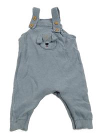 Šedé pletené laclové kalhoty s pejskem F&F