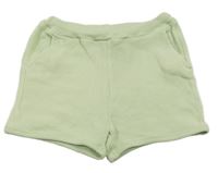 Světlezelené vzrorované bavlněné kraťasy H&M