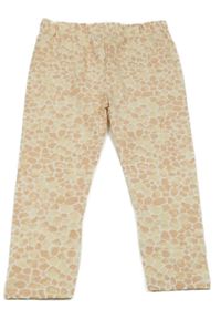 Bílo-oranžovo-béžové vzorované legíny Tu