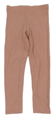 Světlerůžové žebrované legíny H&M