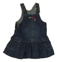 Nové - Tmavomodré riflové šaty s kapsami 