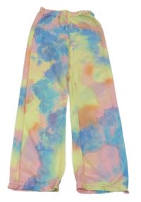 Barevné batikované síťované kalhoty Shein