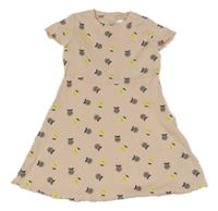 Světlerůžové žebrované šaty s ovocem Lily & Dan