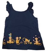 Tmavomodrý top s opičkami C&A