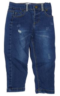 Tmavomodré rifle s prošoupáním Primark