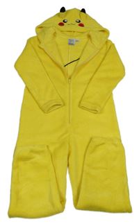Žlutá chlupatá kombinéza s kapucí - medvídek Pudsey H&M
