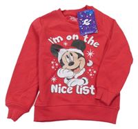 Nové - Červená mikina s Minnie Disney 