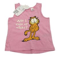Růžový top s Garfieldem H&M