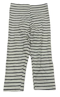 Bílo-černé pruhované capri legíny H&M