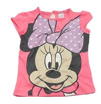 Neonově růžové melírované tričko s Minnie C&A