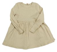 Smetanová žebrovaná šatová tunika Cozy Cub