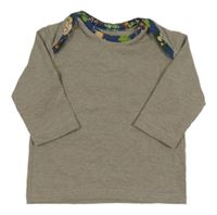 Kávové melírované triko 