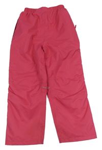 Tmavorůžové šusťákové nepromokavé podšité kalhoty hi gear