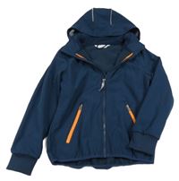 Tmavomodrá softshellová bunda s odepínací kapucí H&M