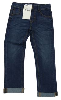 Nové - tmavomodré skinny teplákové rifle M&S