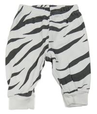 Bílo-černé vzorované tepláky PRIMARK