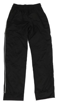 Černé funkční sportovní tepláky s pruhem Decathlon