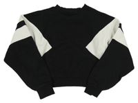 Černo-bílá crop mikina KIABI