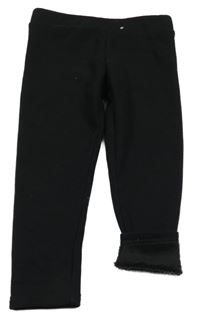 Černé teplákové zateplené legíny PRIMARK