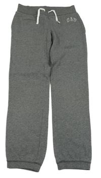 Tmavošedé melírované tepláky s logem GAP