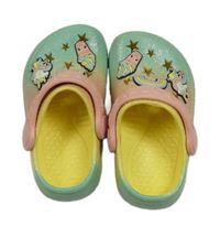 Mátovo-růžovo-žluté třpytivé gumové nazouváky s obrázky vel. 22