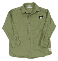 Khaki riflová košile s Mickey ZARA