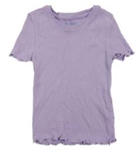 Fialové žebrované crop tričko PRIMARK