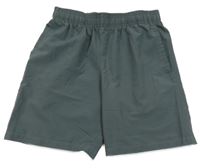 Tmavošedé šusťákové funkční kraťasy s logem UNDER ARMOUR