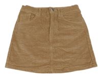 Hnědá manšestrová sukně H&M