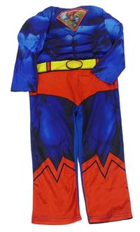 Kostým - Safírovo-červený vycpaný overal - Superman Tu