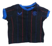 Černo-červeno-modré pruhované tričko Rangers FC Castore