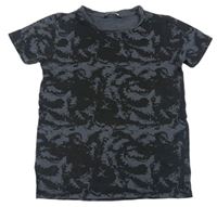 Šedo-černé vzorované tričko Pep&Co