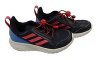 Tmavomodré koženkové ultralehké botasky Adidas vel. 32