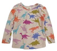 Růžové triko s dinosaury
