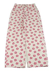 Bílé květované wide leg rifle Primark