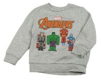 Šedá melírovaná mikina s Avengers Primark
